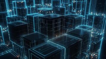 Big data concept Digital data flow Transferring photo