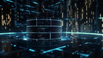 transferring the digital data flowing concept photo
