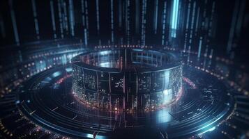 Big data concept Digital data flow Transferring photo