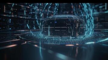 Big data concept Digital data flow Transferring photo