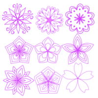 Purple lilac flower ornaments can be used for background, interior, clothing, or wallpaper designs png