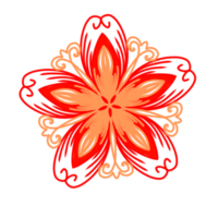 Beautiful and elegant red flower ornaments can be used for background, interior, clothing, or wallpaper designs png