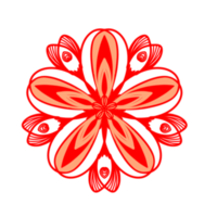 hermosa y elegante rojo crema flor adornos lata ser usado para fondo, interior, ropa, o fondo de pantalla diseños png