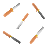 3d renderen beitel hand- gereedschap icoon set. 3d geven timmerwerk beitelen gereedschap verschillend standen icoon set. png