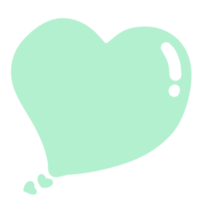 Green heart speech bubble png