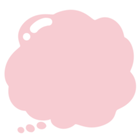 bolha de fala de nuvem rosa png