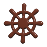 3d icon ship wheel png