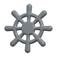 3d icon ship wheel png