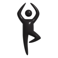 3d icono yoga movimiento png