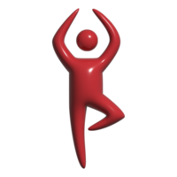 3d Symbol Yoga Bewegung png