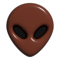 3d icono extraterrestre, monstruo png