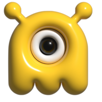 3d icon monster, alien png