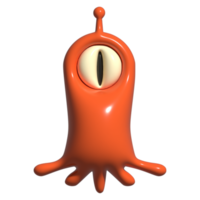 3d ícone monstro, estrangeiro png