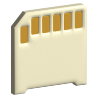 3d icona memoria carta png