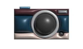 Compact digital camera 3d render illustration png