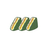 samgak kimbap korean food vector