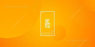 Bright yellow and orange gradient illustration background minimal dynamic with simple circle style. cool design.Eps10 vector