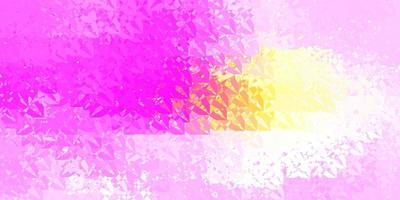 Dark Pink, Yellow vector texture with random triangles.