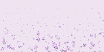 Light purple vector background with christmas snowflakes.