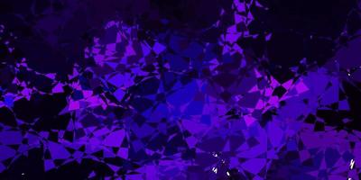 Dark Purple, Pink vector backdrop with triangles, lines.