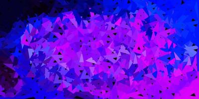 Light pink, blue vector abstract triangle pattern.