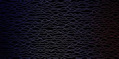 Dark Blue, Red vector pattern with curved lines.