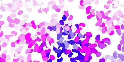 Light purple, pink vector background with random forms.