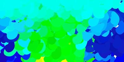 Dark blue, green vector pattern with abstract shapes.