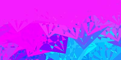 Light Pink, Blue vector template with triangle shapes.