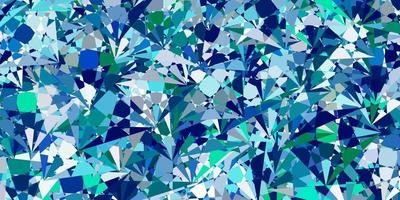 Light Blue, Green vector background with triangles.