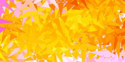 Light Pink, Yellow vector background with polygonal forms.