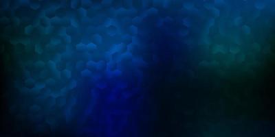 Dark blue, green vector background with hexagonal shapes.