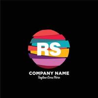 RS initial logo With Colorful template vector. vector