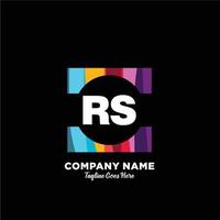RS initial logo With Colorful template vector. vector
