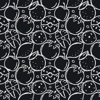 Seamless food pattern. Doodle vector food illustration