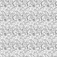 Easter pattern. Seamless pattern with easter icons. Easter background vector
