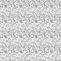 Easter pattern. Seamless pattern with easter icons. Easter background vector