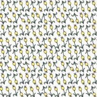 Seamless floral pattern. Doodle floral background. Spring pattern vector