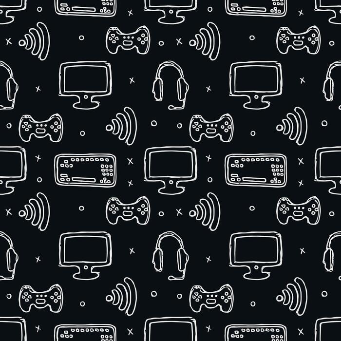 Gaming Seamless Pattern Vector Art, Icons, and Graphics for Free Download