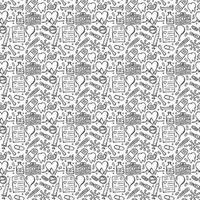 seamless medicine pattern. Doodle vector background with medicine icons