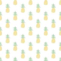 Seamless pineapple pattern. Doodle vector with ananas. Vintage pineapple pattern