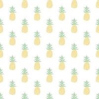 Seamless pineapple pattern. Doodle vector with ananas. Vintage pineapple pattern