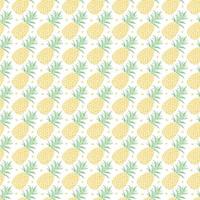 Seamless pineapple pattern. Doodle vector with ananas. Vintage pineapple pattern