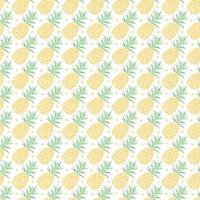 Seamless pineapple pattern. Doodle vector with ananas. Vintage pineapple pattern