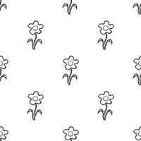 Seamless floral pattern. Doodle floral background. Spring pattern vector