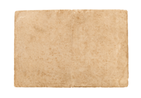 Old sheet of paper isolated on transparent background. Stock photo png