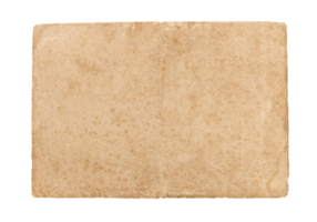 Old sheet of paper isolated on transparent background. Stock photo png