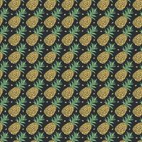 Seamless pineapple pattern. Doodle vector with ananas. Vintage pineapple pattern