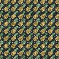 Seamless pineapple pattern. Doodle vector with ananas. Vintage pineapple pattern