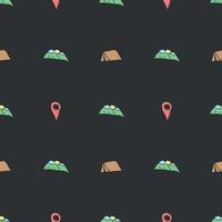 Summer seamless pattern. travel background. Travel vacation set of icons, journey and trip background. Doodle summer icons vector